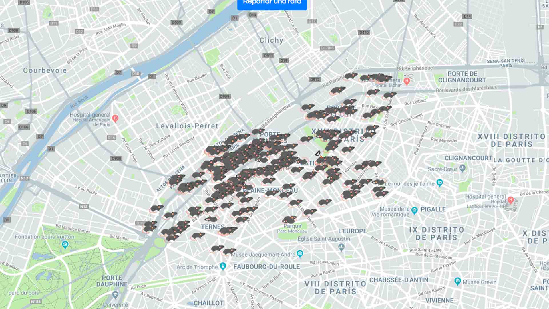 El mapa de ratas con el que París combate la plaga de estos roedores