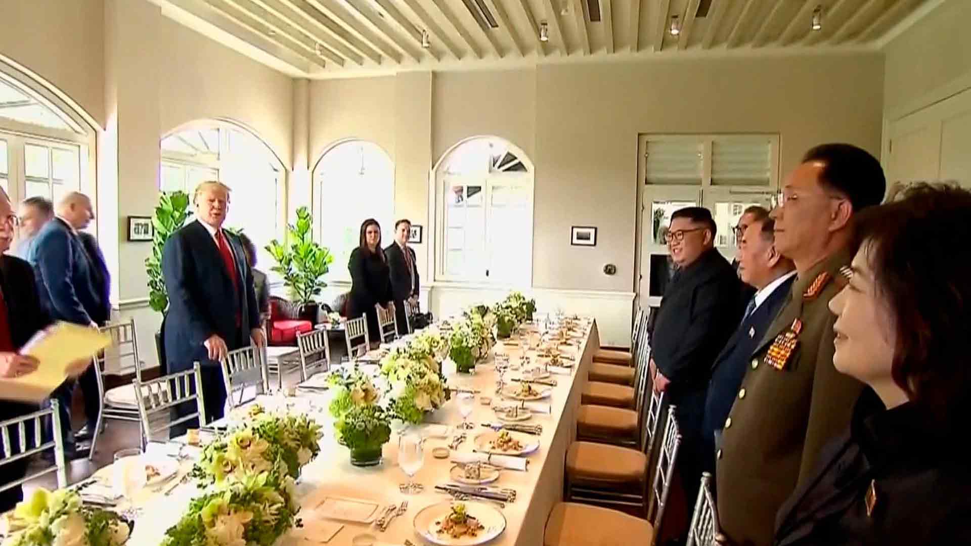 El menú del almuerzo de Donald Trump y Kim Jong-un: hasta arriba de helado y gambas