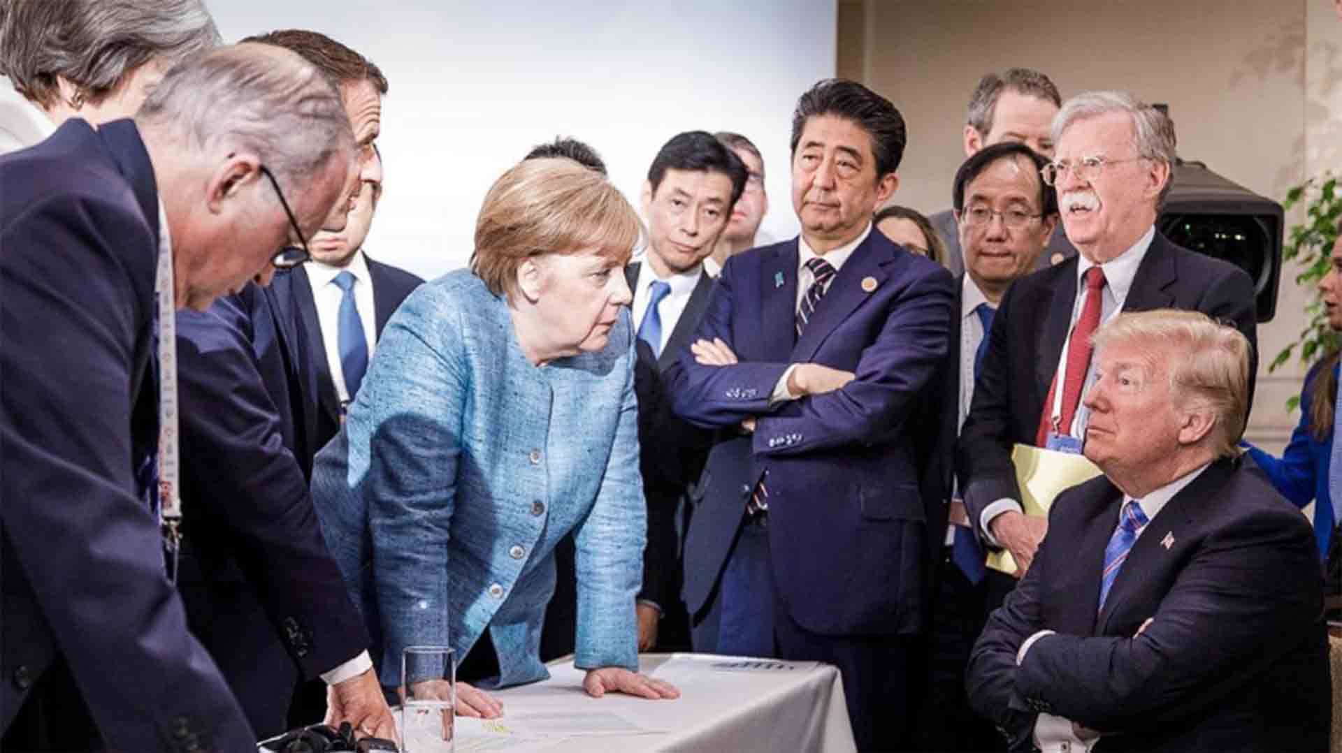 Los desternillantes memes Merkel vs Trump en la cumbre del G7
