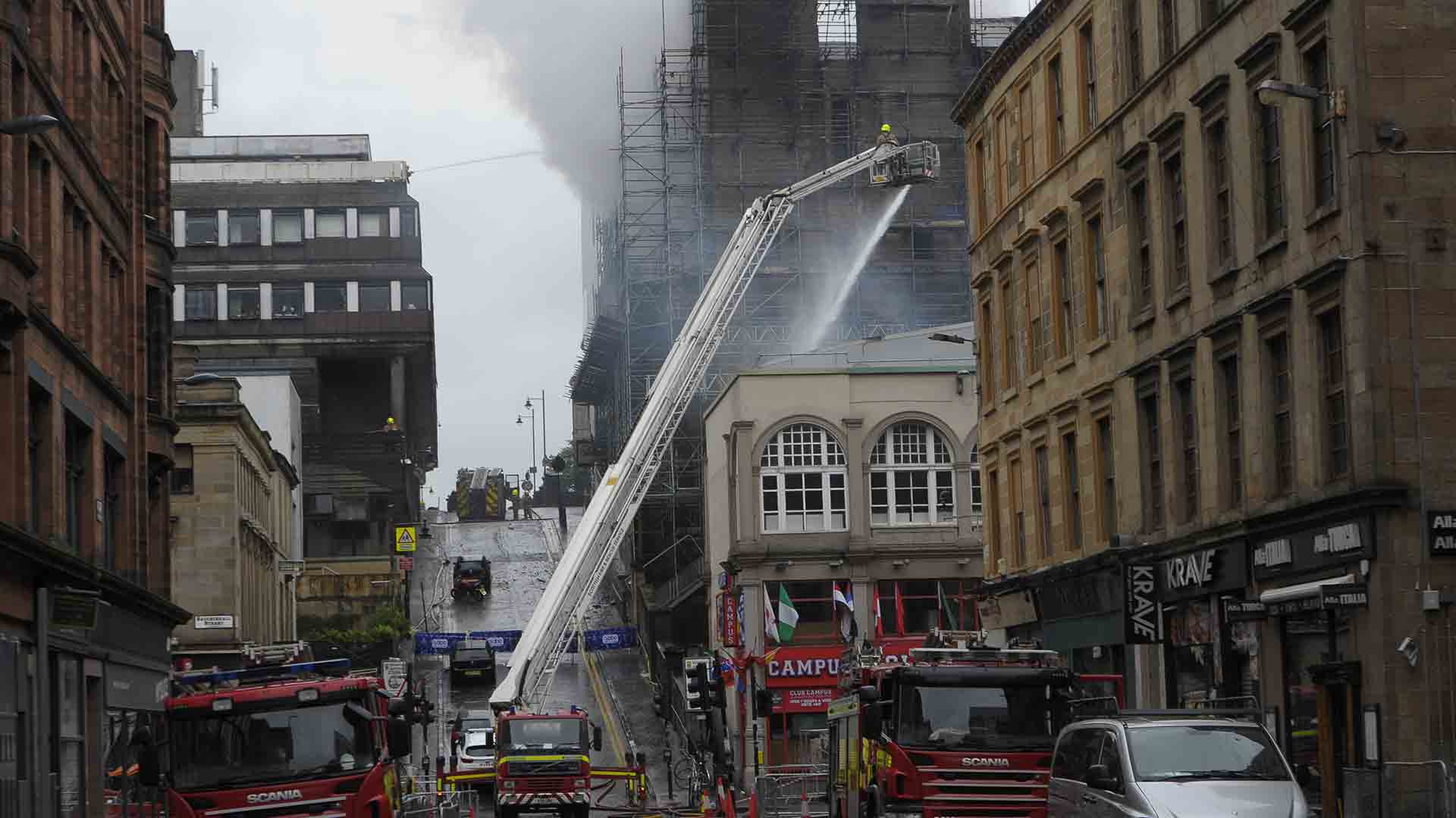 Un nuevo incendio arrasa la prestigiosa escuela de arte de Glasgow