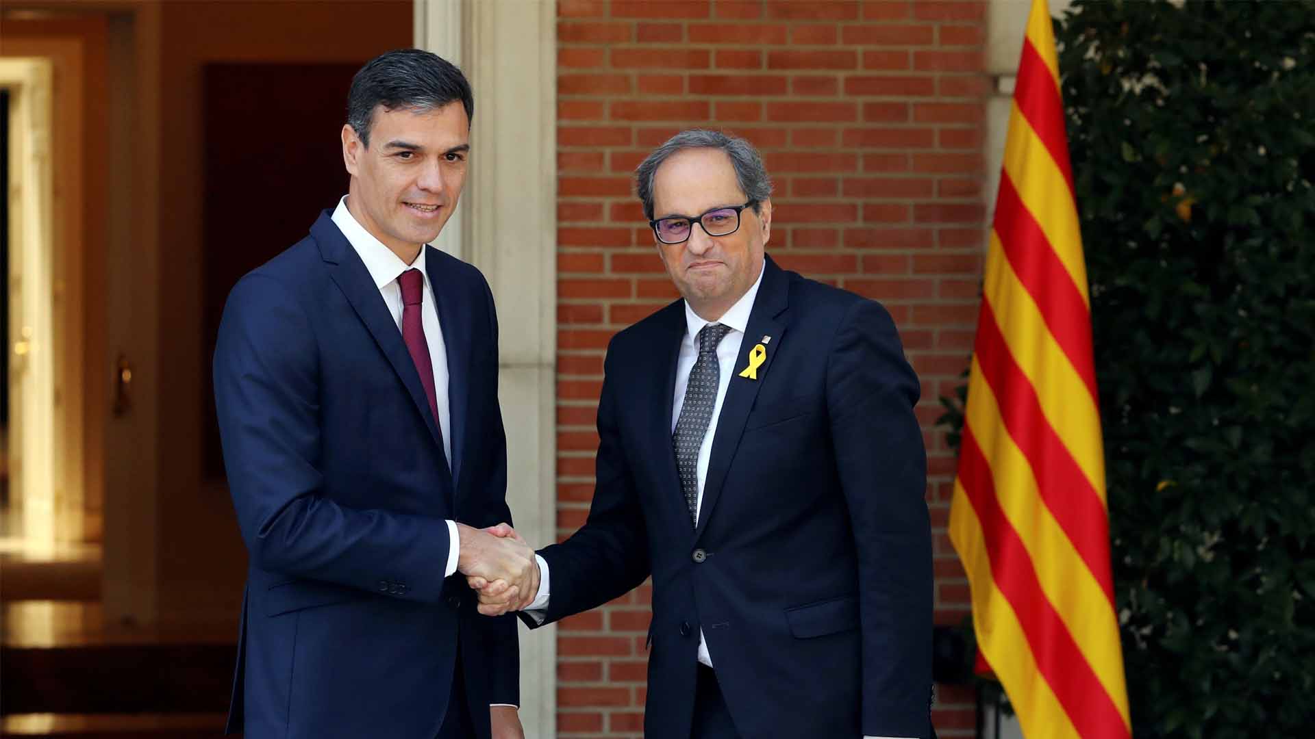 Torra acude a Moncloa a escuchar la «solución» que propone Sánchez a la crisis catalana
