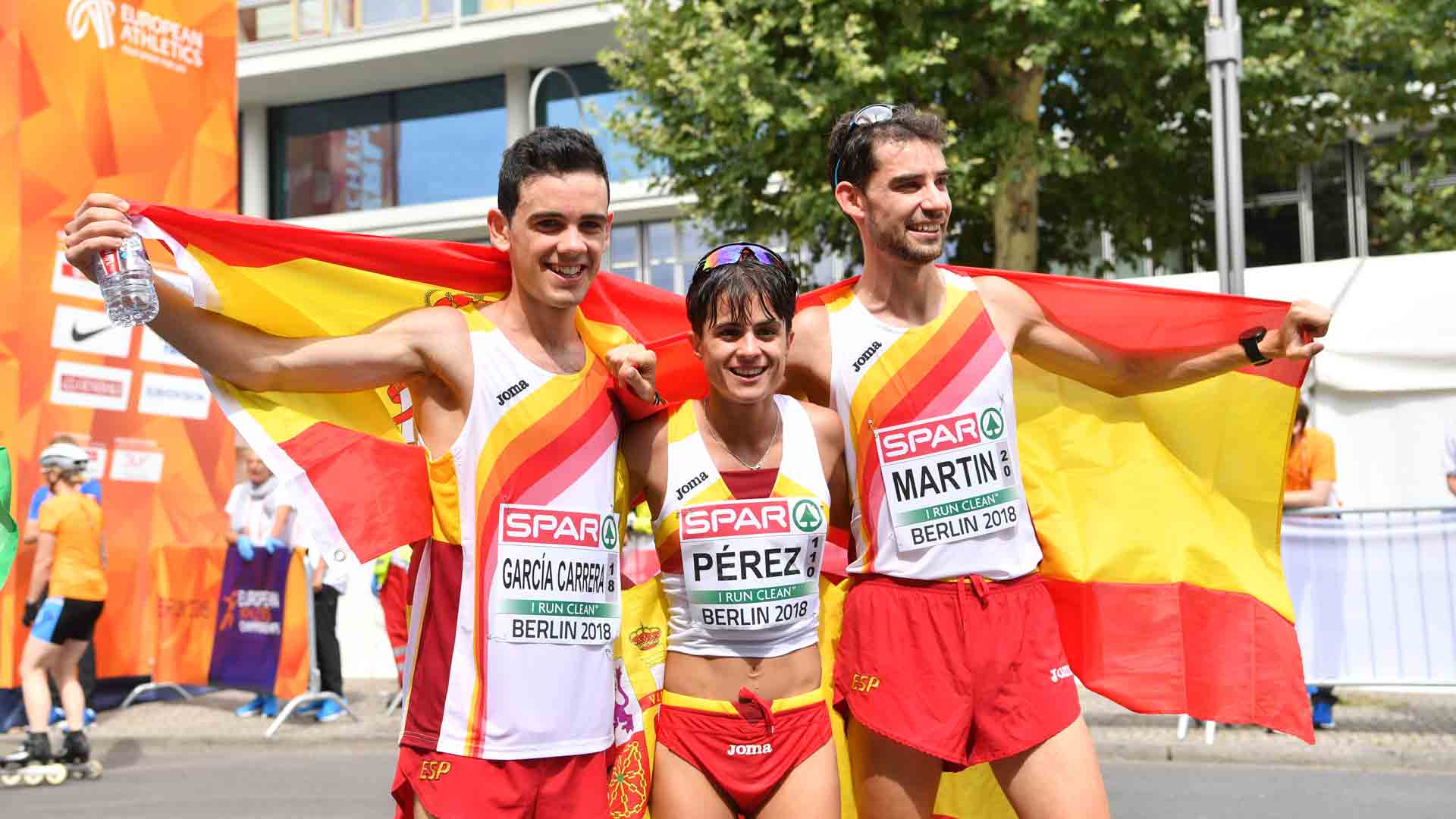 Álvaro Martín y María Pérez dan a España un doblete de oro histórico en los 20km marcha
