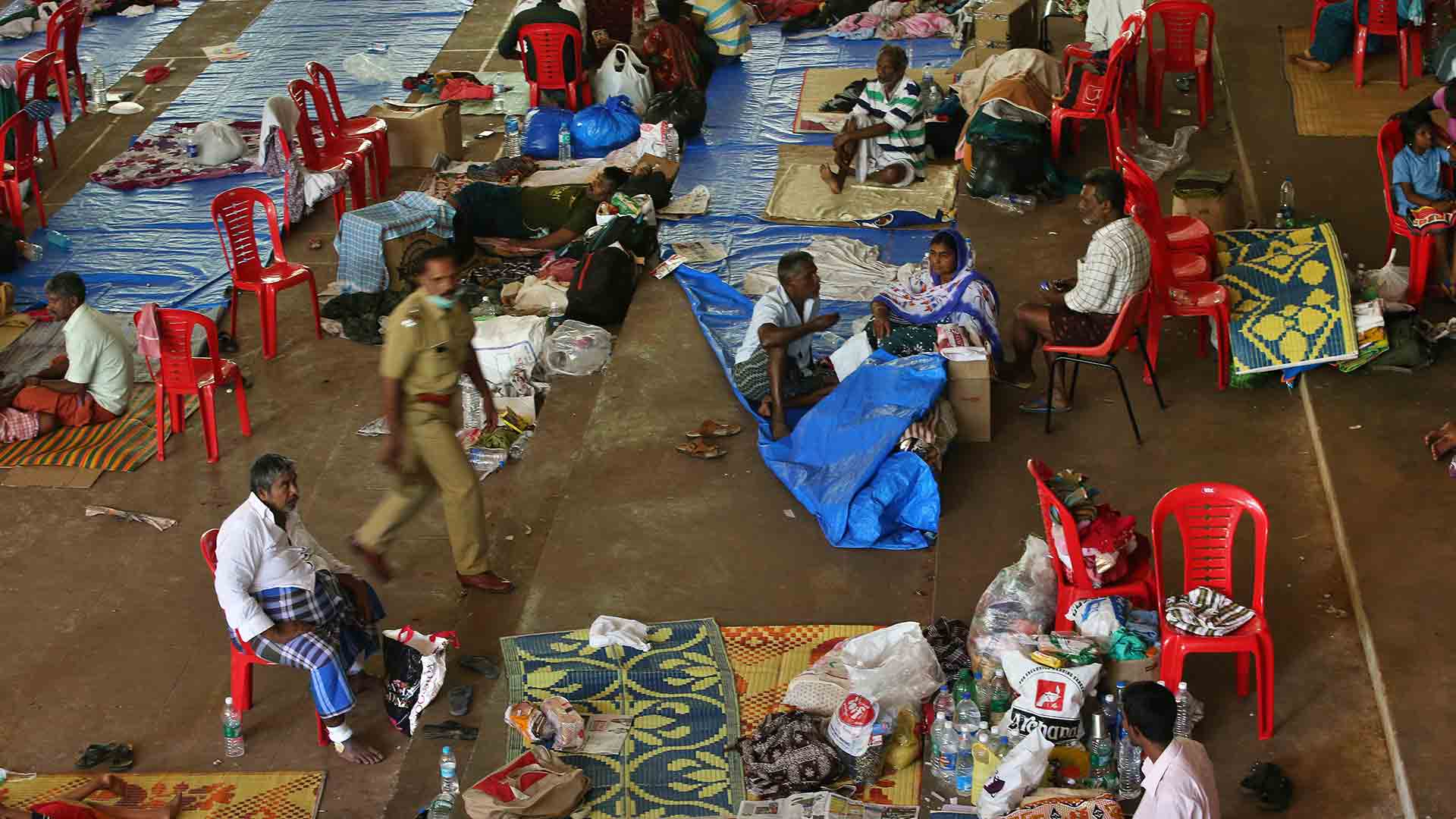 Más de un millón de desplazados por inundaciones en Kerala