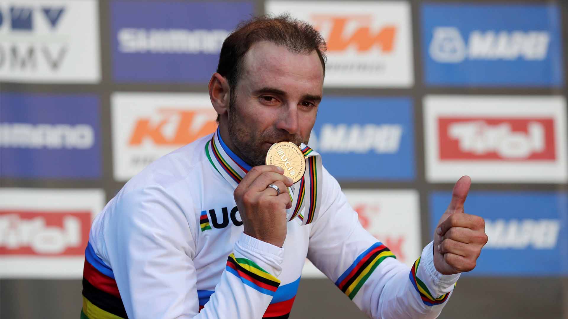 Alejandro Valverde se proclama campeón del mundo de ciclismo
