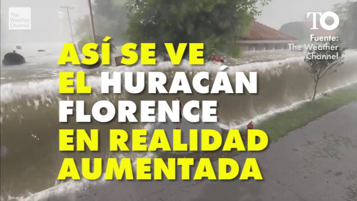 Así de impactante es el huracán Florence en realidad aumentada