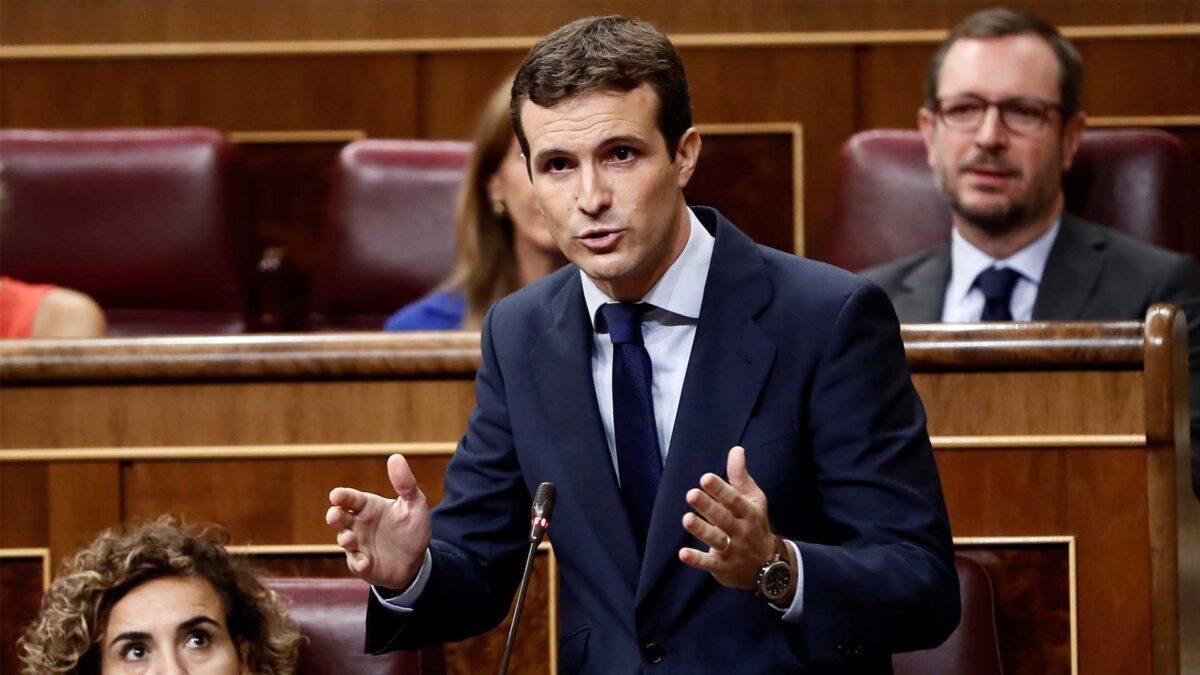 Casado exige a Sánchez que «libere a España de su lastre» y convoque elecciones