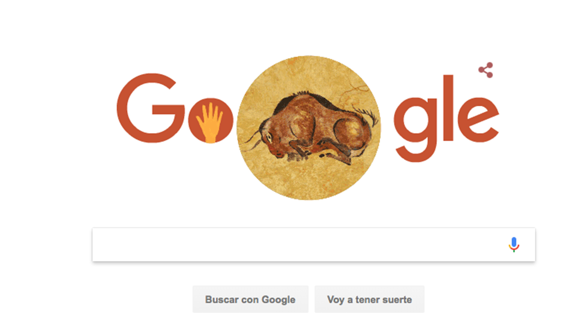 El doodle de Google homenajea hoy a la cueva de Altamira en el 150 aniversario de su descubrimiento