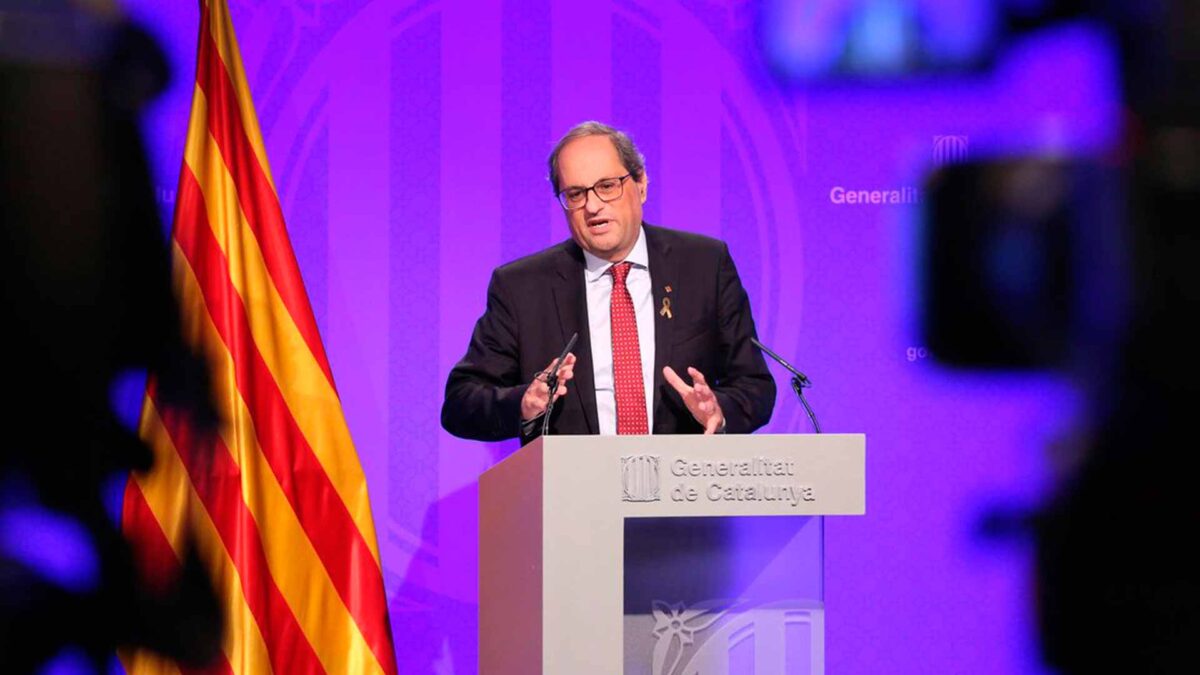 Torra pide celebrar el 1-O como «un día de victoria» e insiste en la restitución de Puigdemont