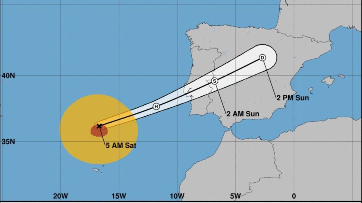 El ciclón tropical Leslie entrará en la Península con vientos huracanados