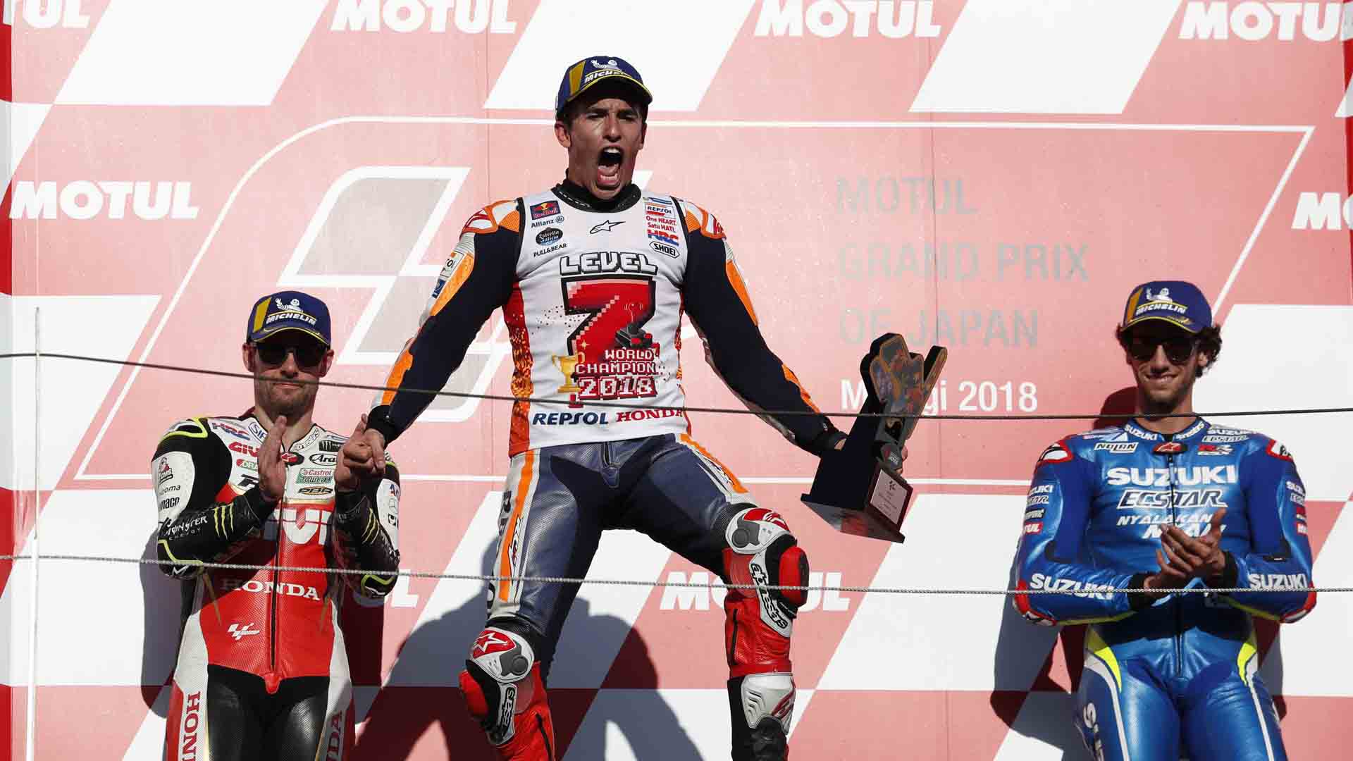 Marc Márquez agranda su leyenda y obtiene su quinto titulo mundial en MotoGP