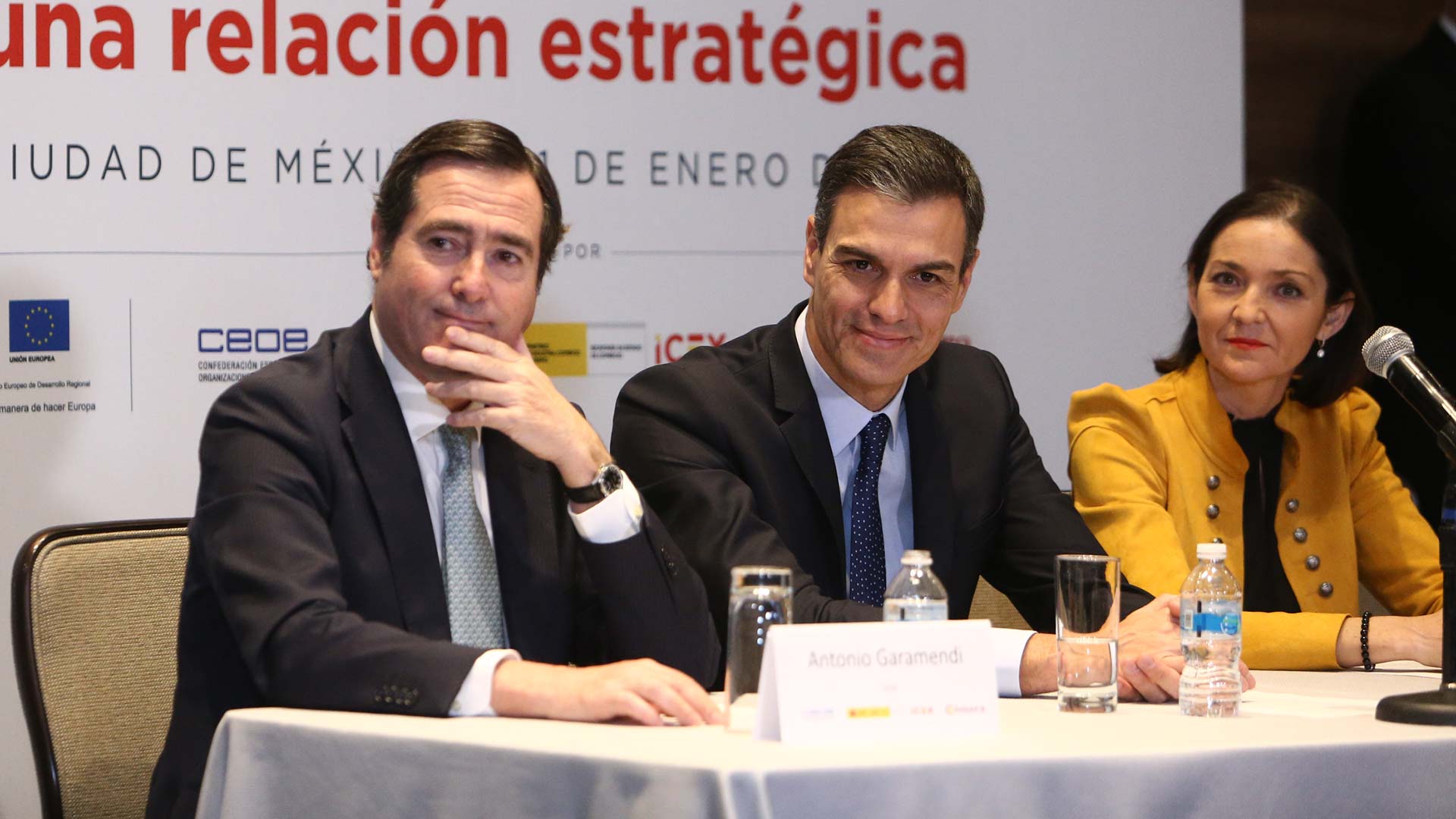 Sánchez muestra su apoyo a los empresarios españoles en México