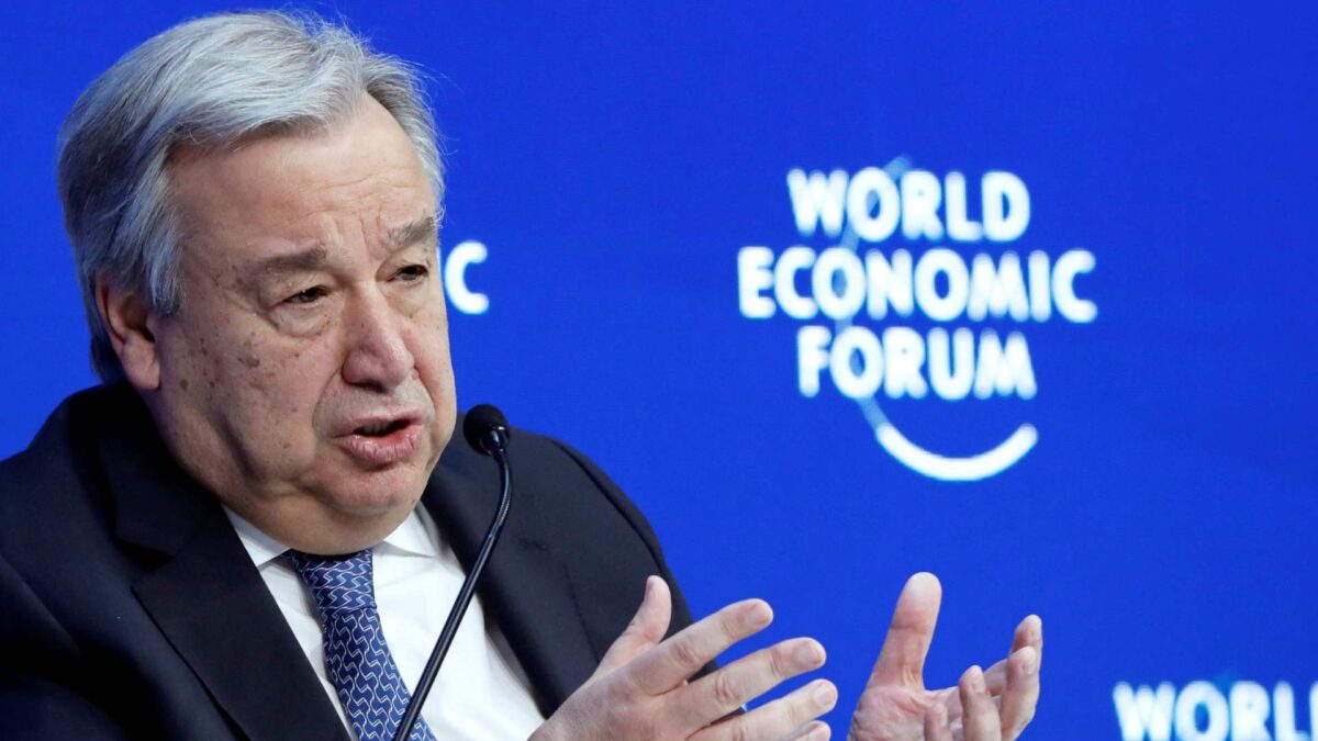 Antonio Guterres advierte en Davos de que estamos «perdiendo la carrera» contra el cambio climático