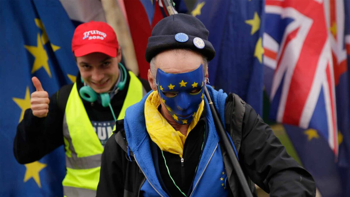 Detenida una adolescente en en una marcha a favor del Brexit en Londres