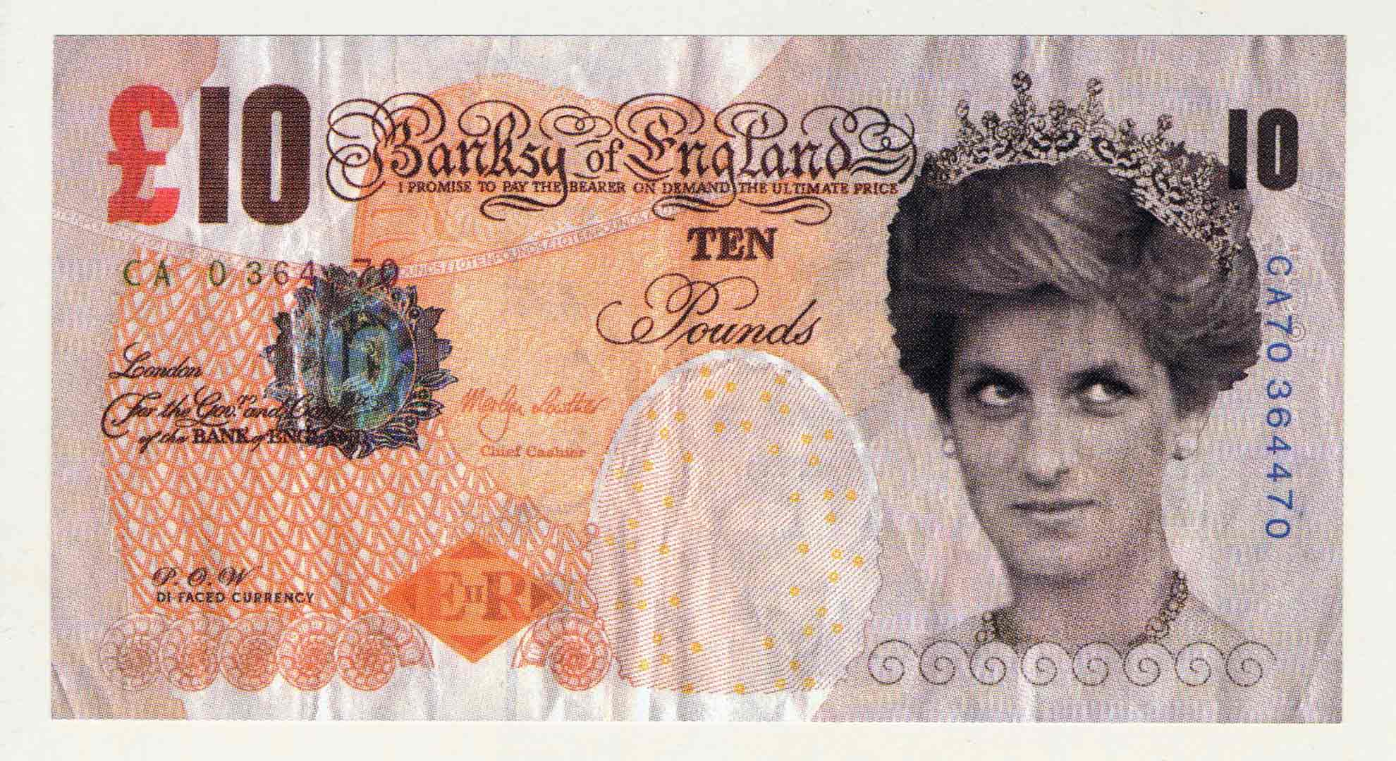 El Museo Británico adquiere su primera obra de Banksy: un billete de 10 libras con la cara de Lady Di
