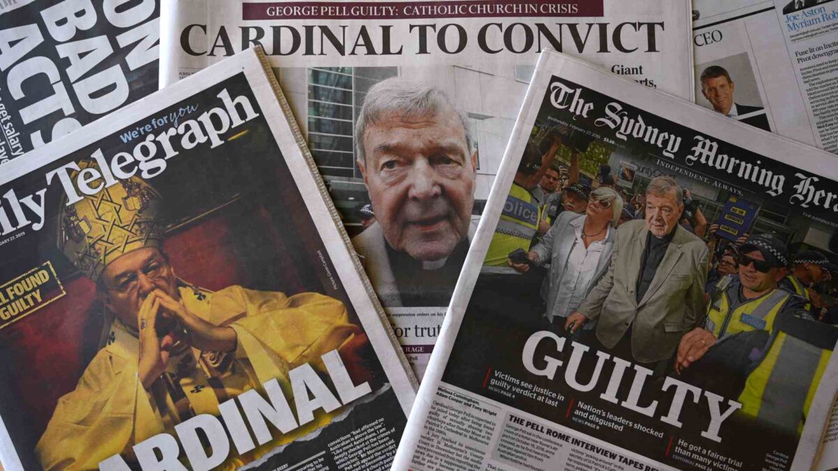 Demandan al cardenal Pell por presunto abuso sexual a un menor en los años 70