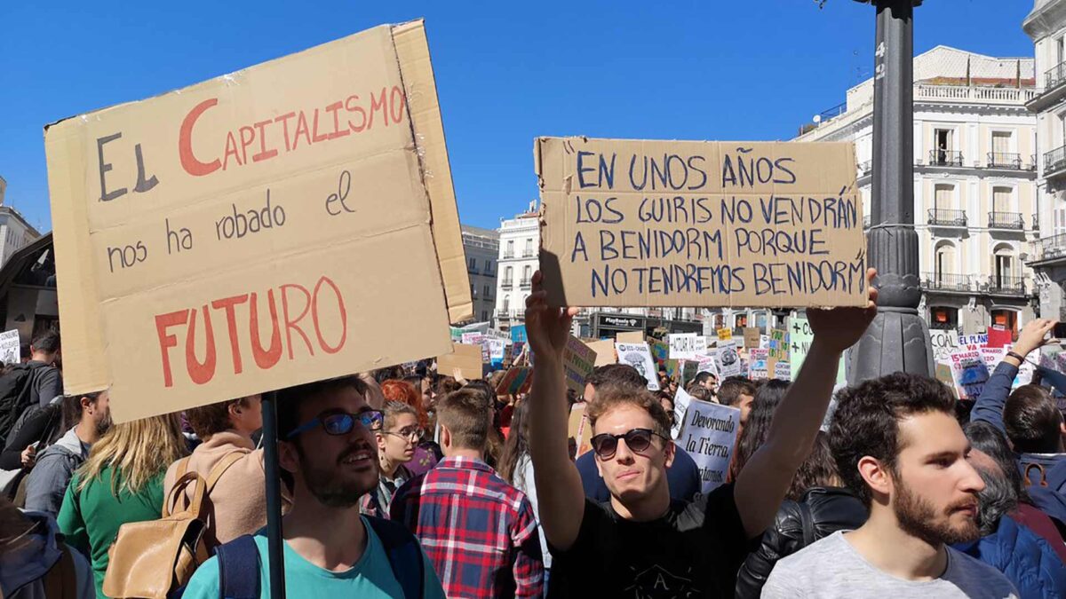 Estudiantes de toda España se suman a la huelga mundial contra el cambio climático