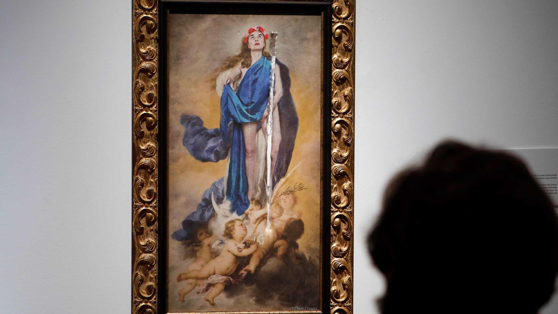 Destrozado en Córdoba un cuadro de una virgen con la mano en sus partes íntimas
