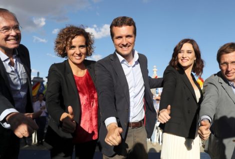 Los principales líderes, menos Iglesias, cierran la campaña del 26M en Madrid