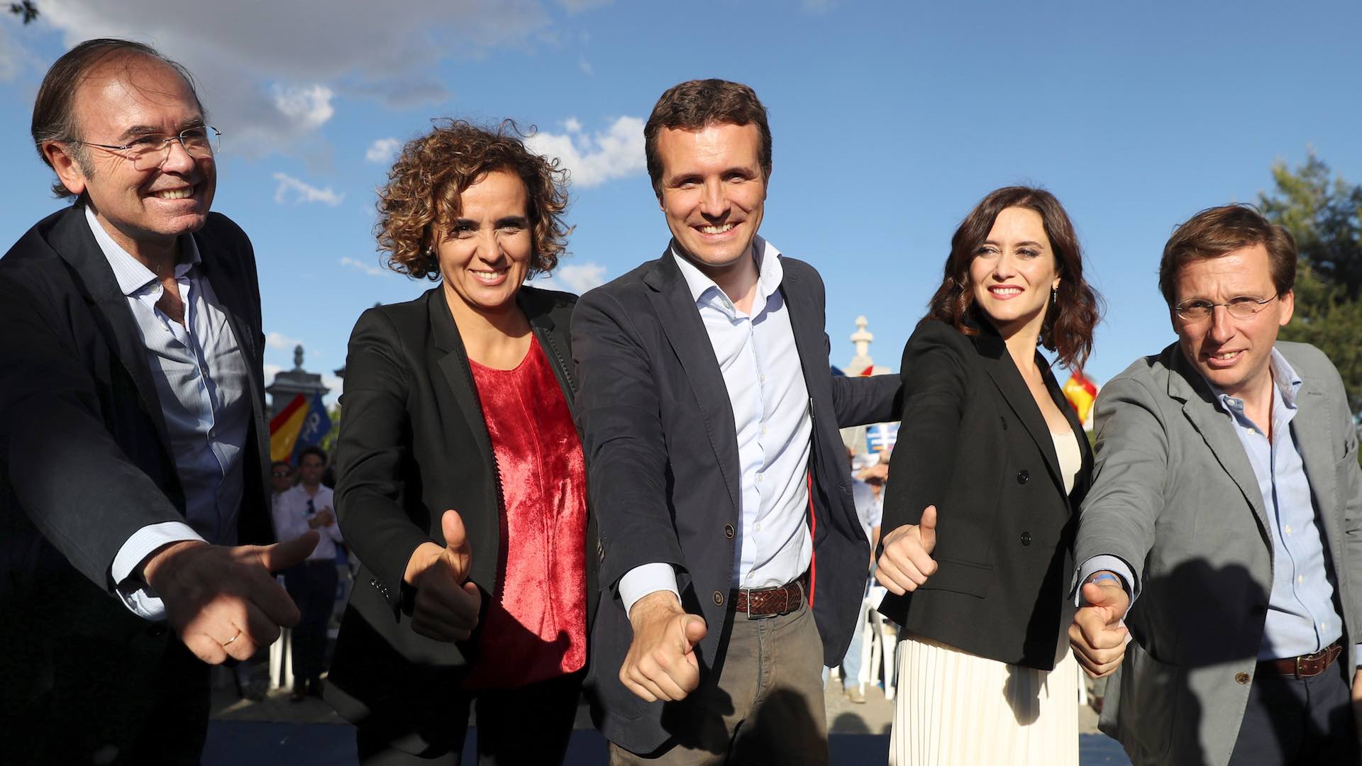 Los principales líderes, menos Iglesias, cierran la campaña del 26M en Madrid