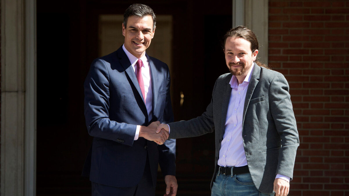 Iglesias, tras la reunión más larga de la ronda de contactos con Sánchez: «La voluntad por ambas partes es positiva»