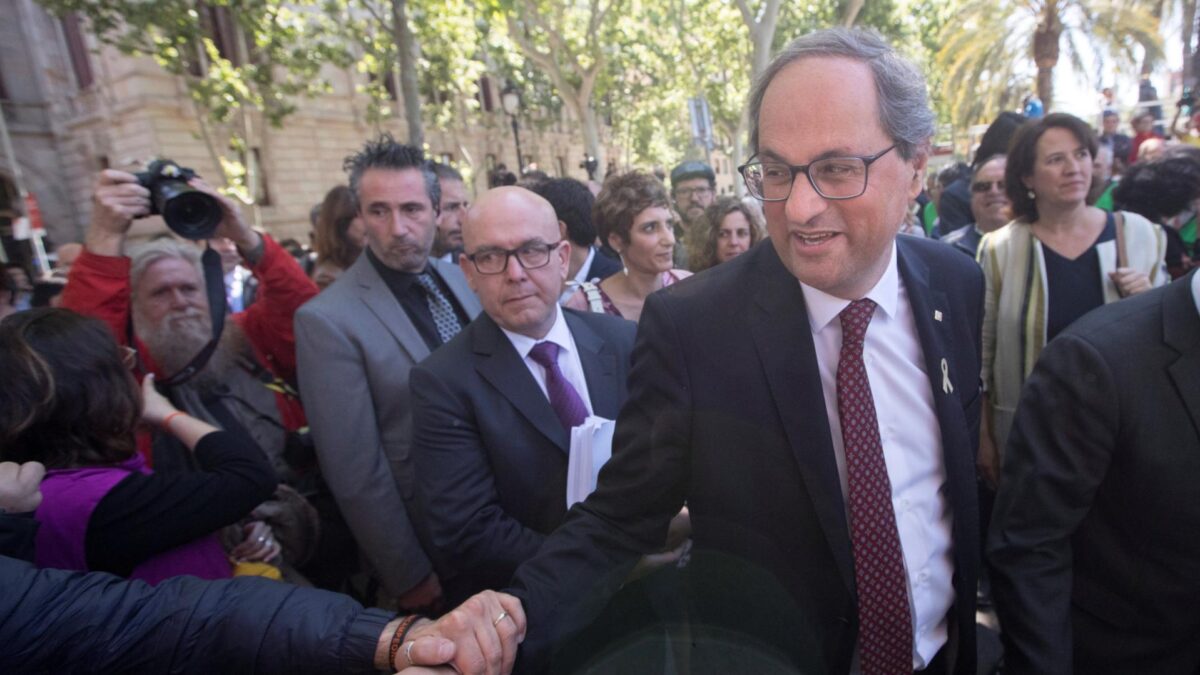 Torra apela a libertad de expresión en el caso de los lazos amarillos