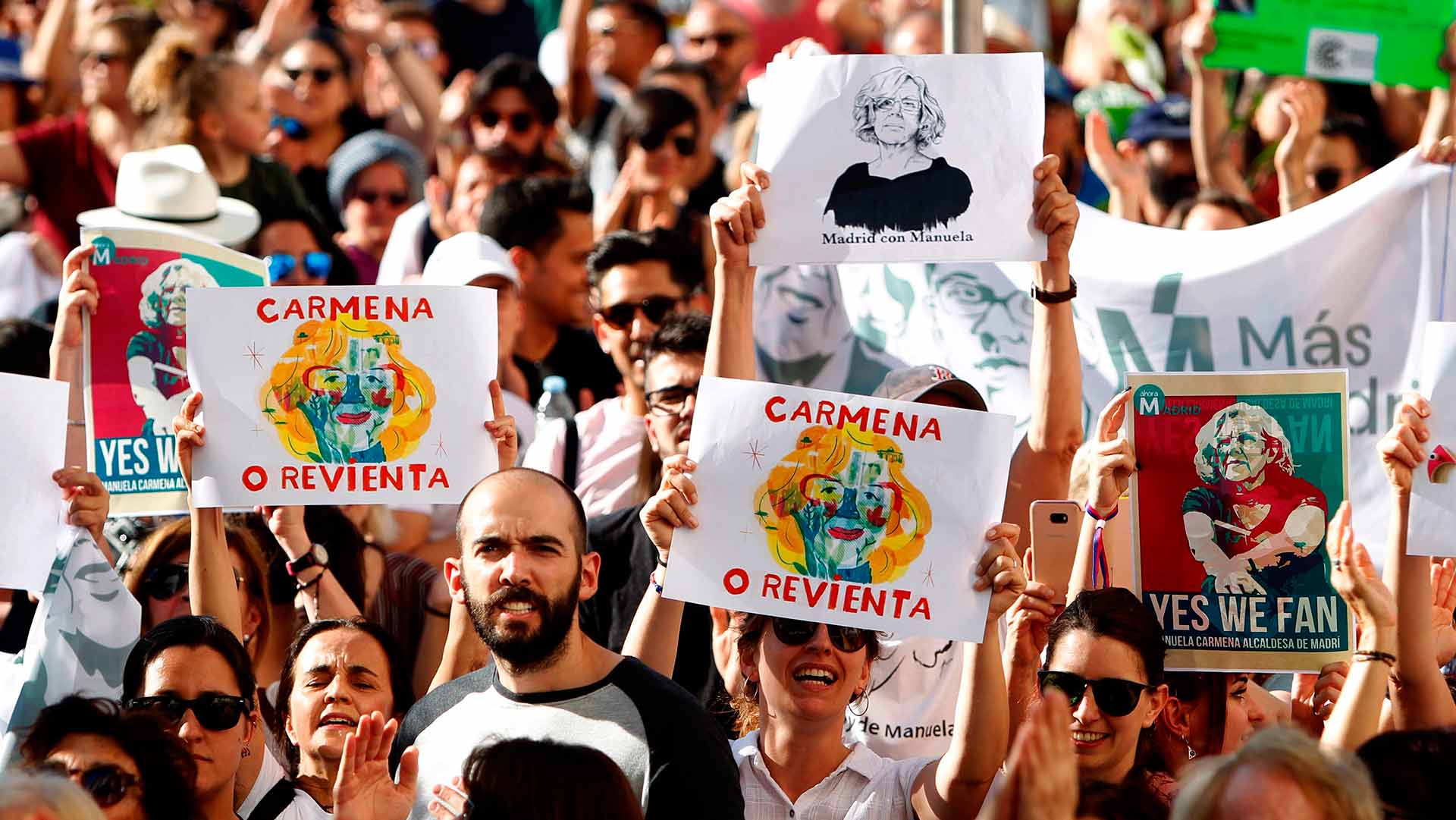 Carmena: «Vamos a hacer posible un gobierno sin la ultraderecha en Madrid»