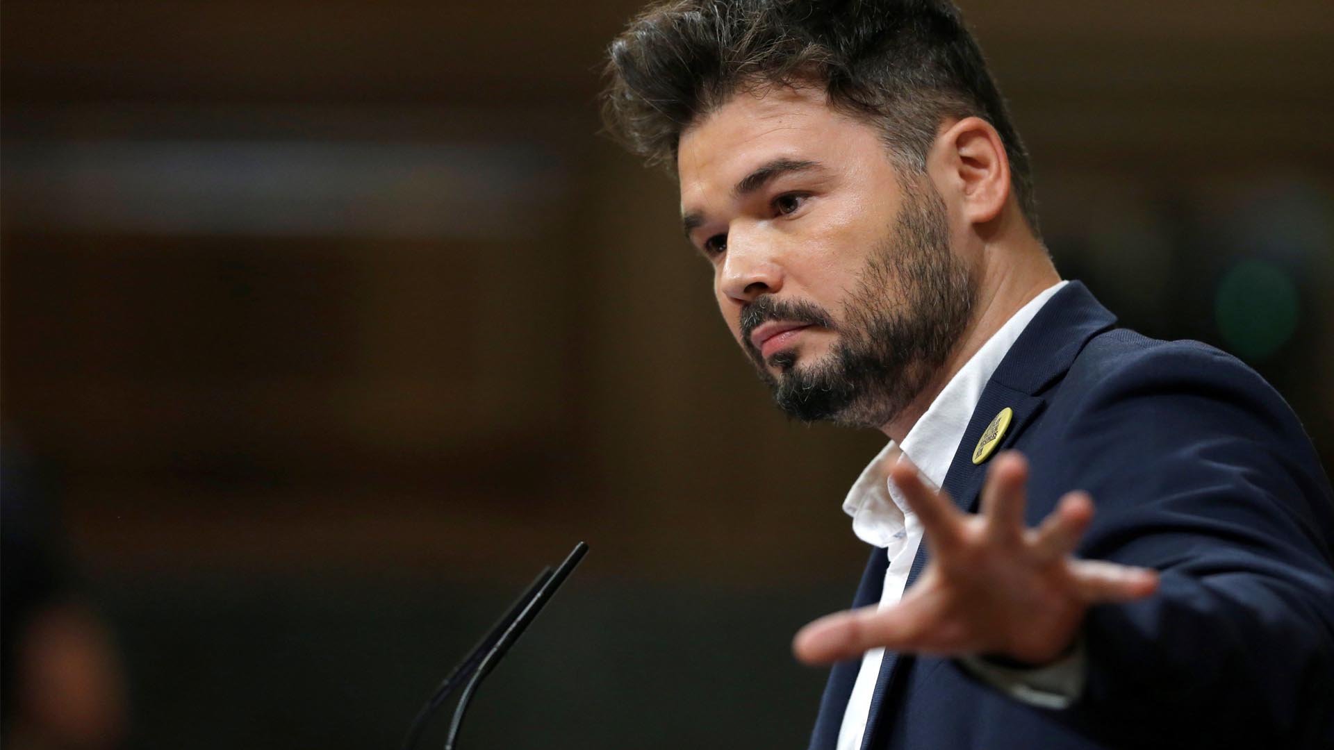 Rufián reabre el debate de investidura de Sánchez: "O es usted un irresponsable o quiere ir a elecciones"