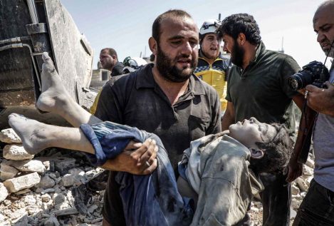 Al menos 11 civiles muertos en bombardeos en Siria, entre ellos una mujer y seis hijos