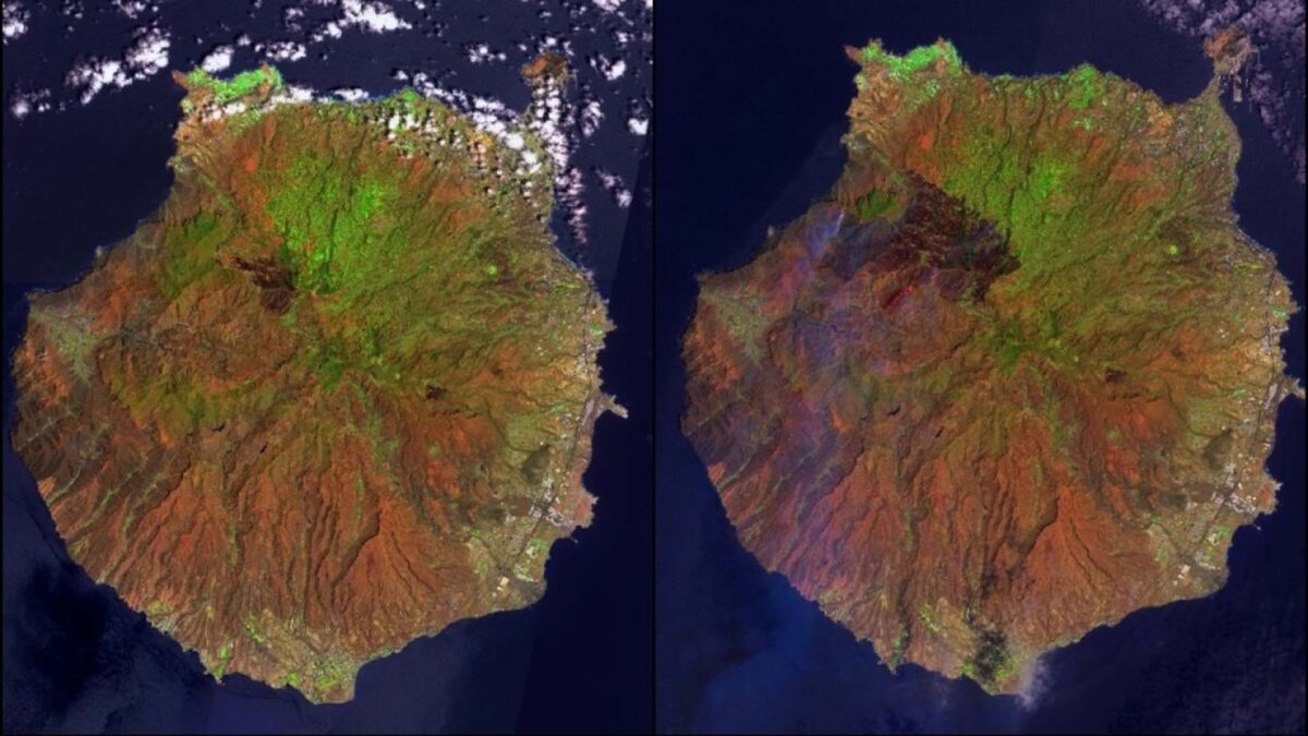 Así se ve Gran Canaria tras el incendio, ya estabilizado