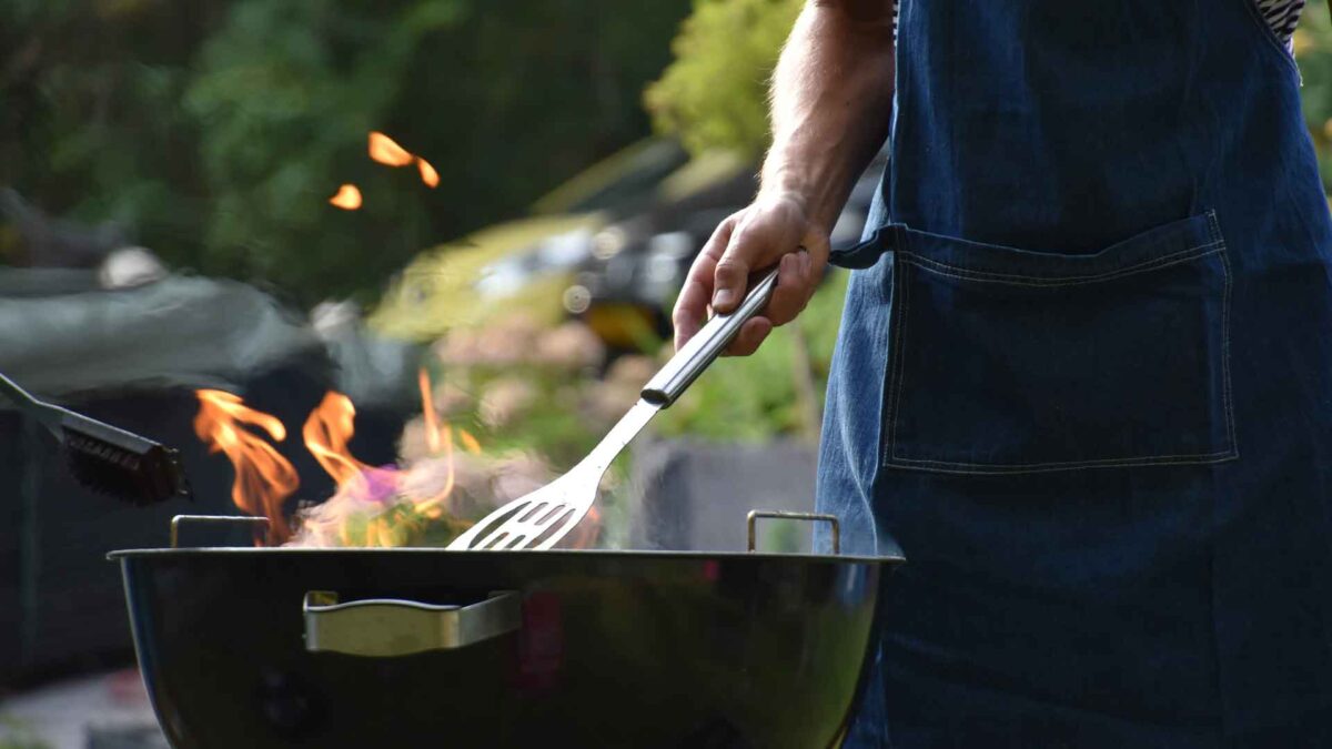 En verano, parrilla vasca