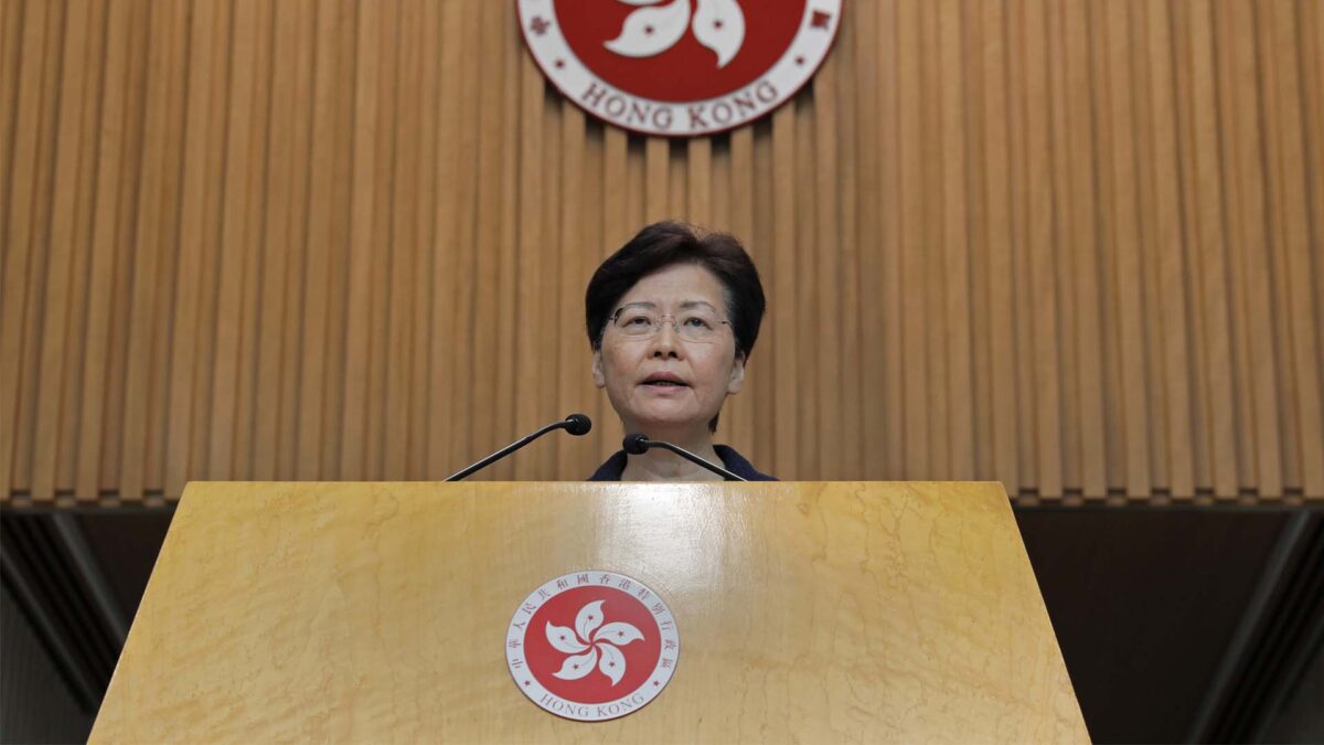 La jefa del Gobierno de Hong Kong anuncia la retirada del proyecto de ley de extradición