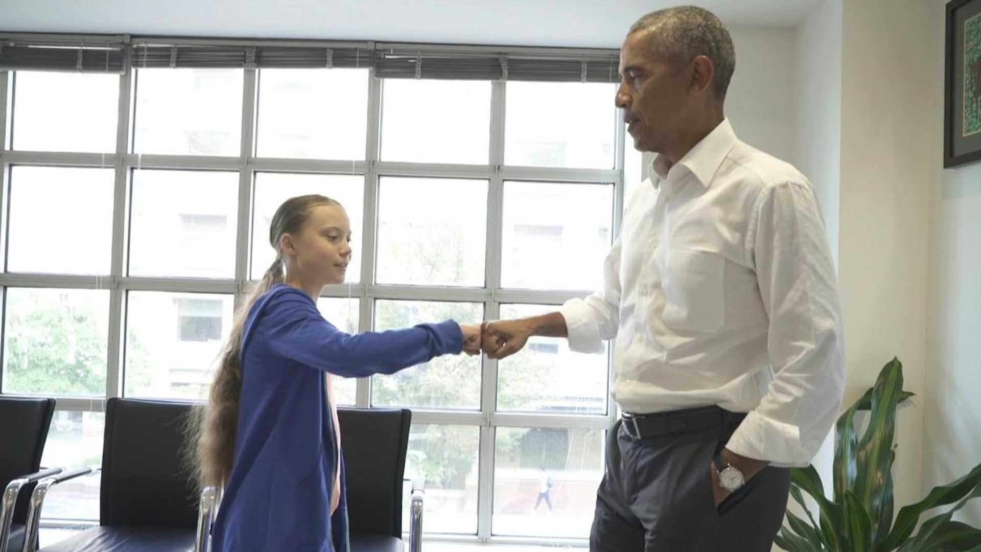 Barack Obama se reúne con Greta Thunberg: «El futuro va a estar marcado por líderes como ella»