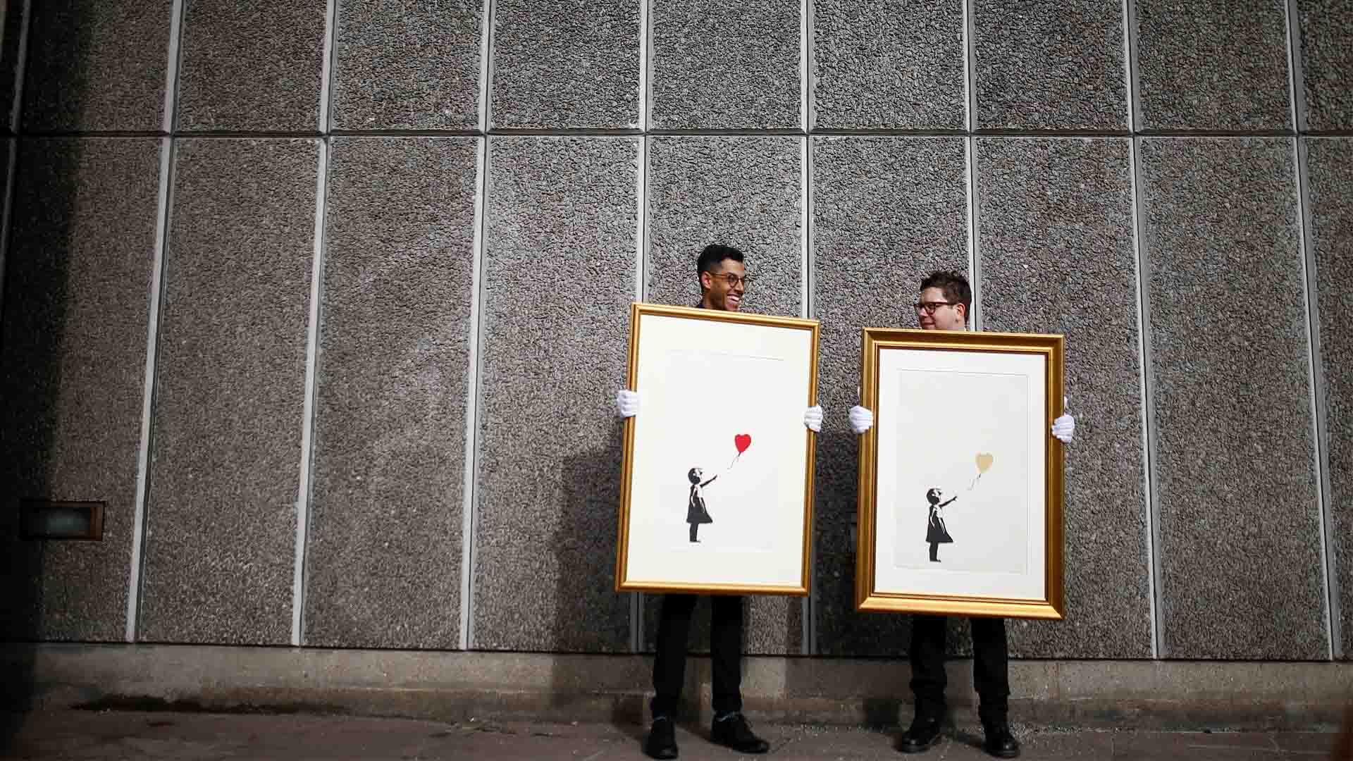 Roban una obra de Banksy que estaba junto al Centro Pompidou de París 1