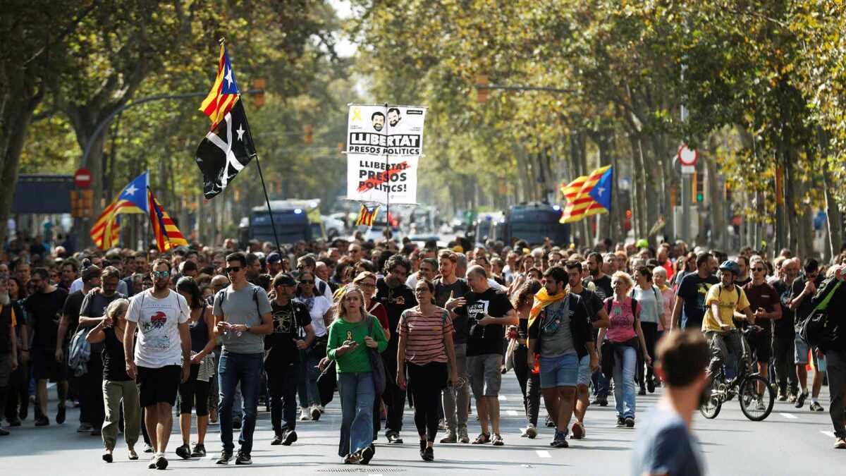 El independentismo “ensaya” en Barcelona las protestas ante la sentencia del procés