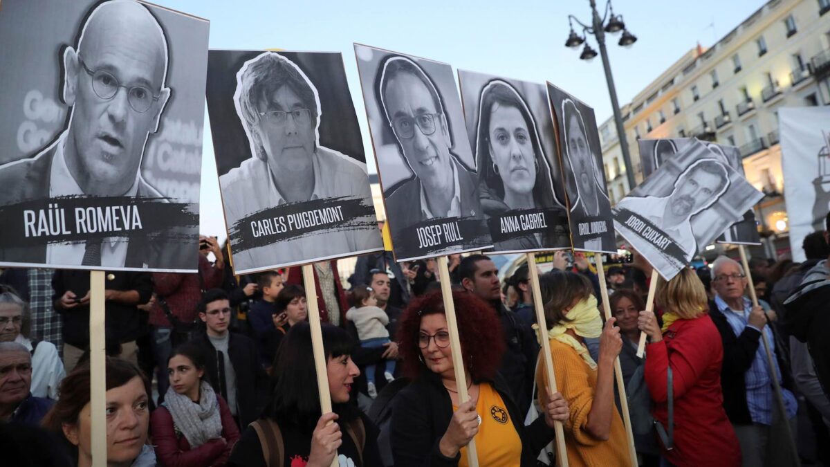 A prisión uno de los detenidos en la protesta en la Puerta del Sol contra la sentencia del ‘procés’