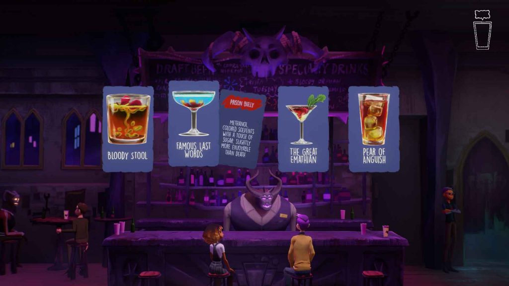 Afterparty y la bebida como elemento de conexión en el videojuego 1