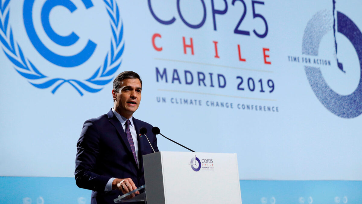 Sánchez en la Cumbre del Clima: «Hoy, por fortuna, solo un puñado de fanáticos niega la evidencia»