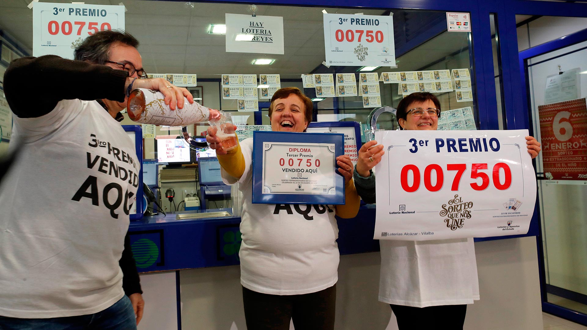 Un hombre gana 18 millones de euros en la Lotería de Navidad gracias al tercer premio