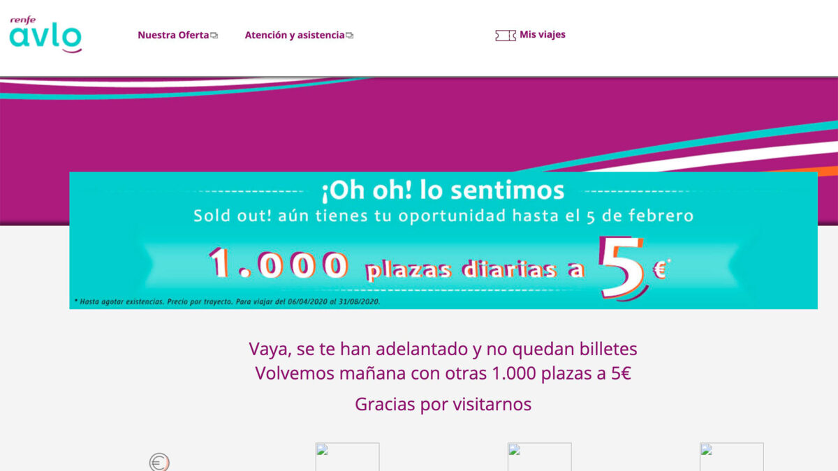 Los billetes de AVLO vuelven a agotarse en 10 minutos en su segundo día a la venta