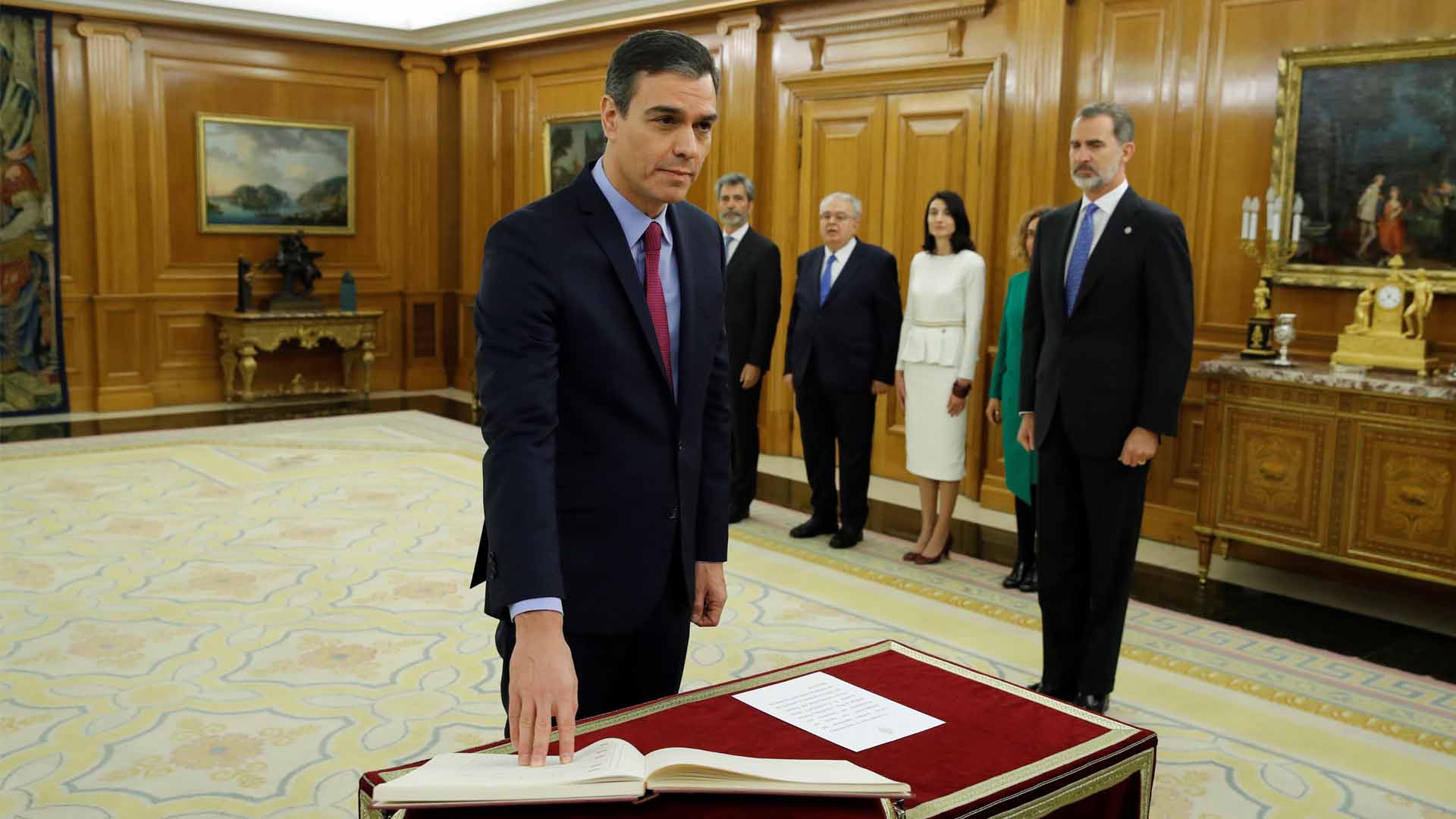Sánchez promete por segunda vez ante el rey el cargo de presidente del Gobierno