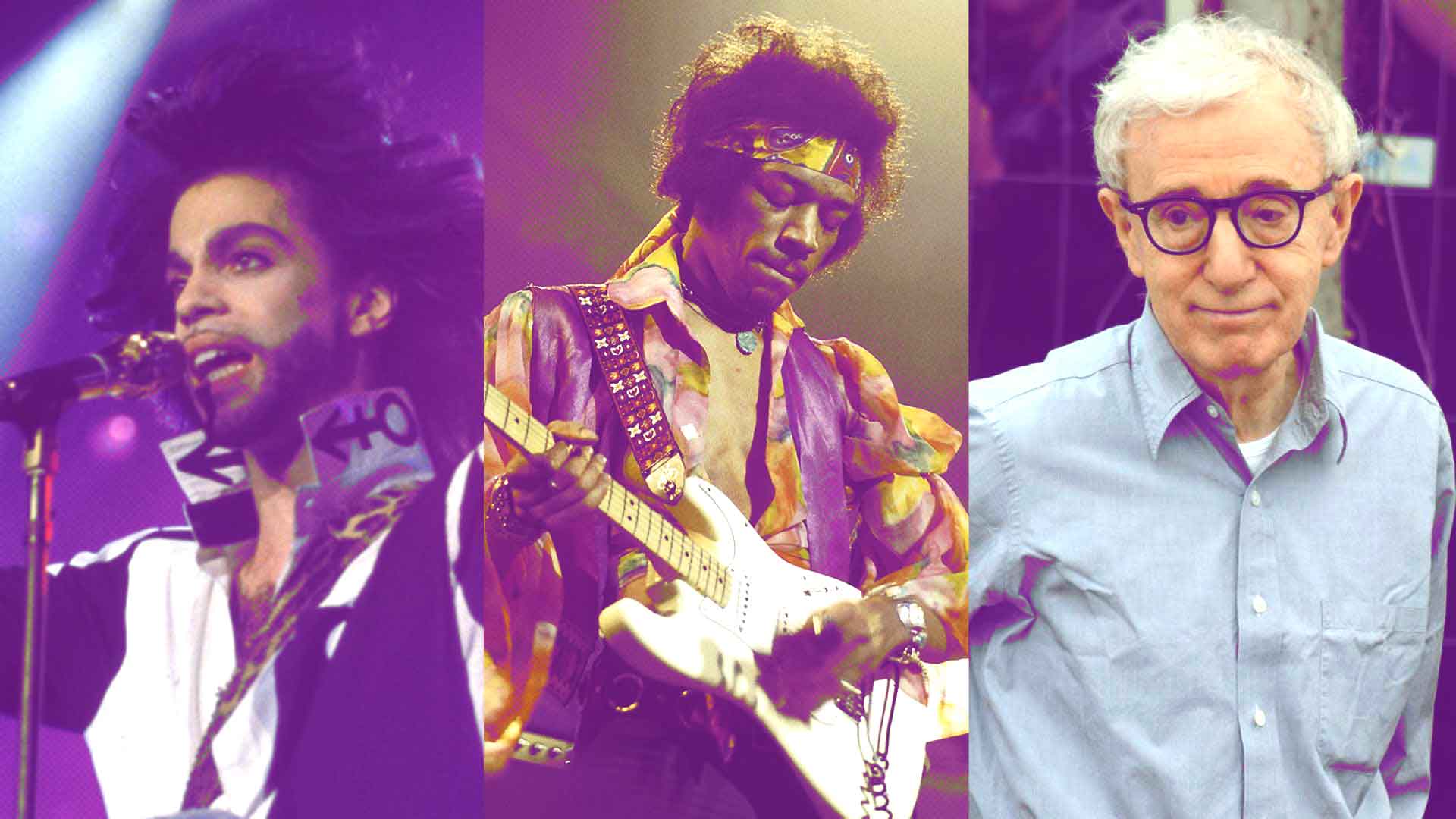 Tres genios púrpuras: Prince, Jimi Hendrix y Woody Allen