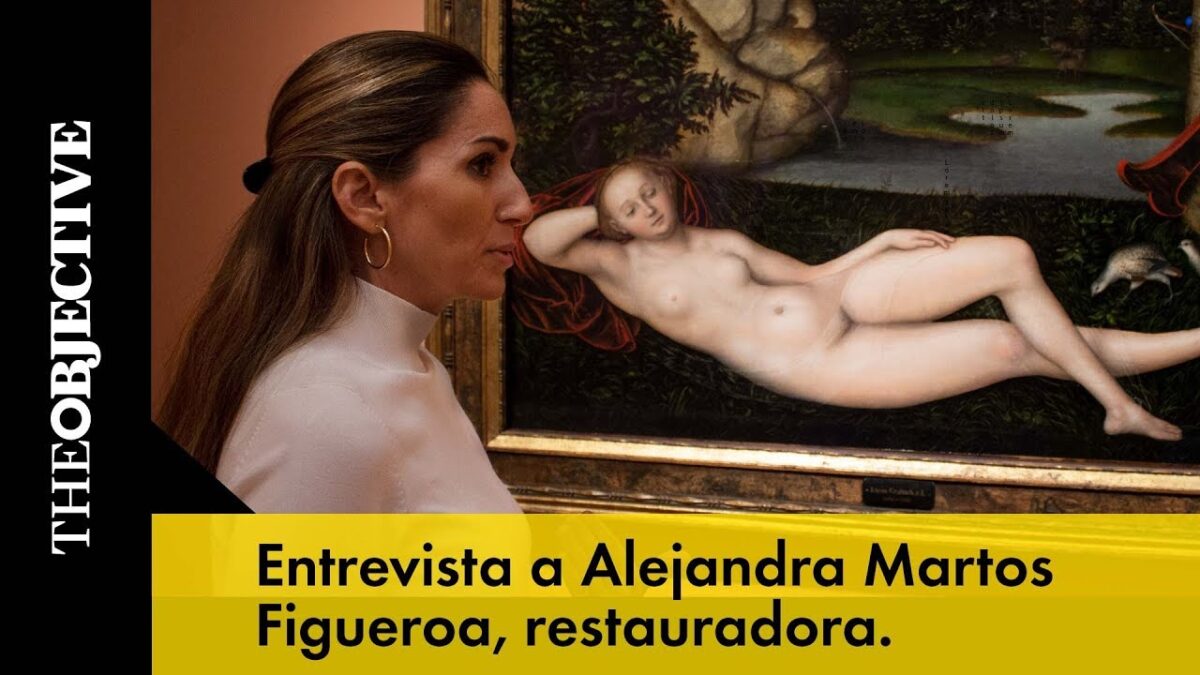 Alejandra Martos Figueroa, restauradora del Museo Thyssen-Bornemisza, nos recibe en su reservado cuartel de trabajo