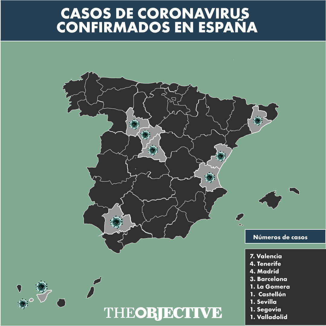 Un positivo por coronavirus en Segovia y seis en Valencia elevan a 22 los casos en España 1