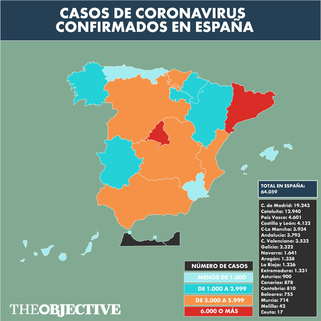 Directo | España se acerca a los 5.000 muertos por coronavirus tras sumar 769 en 24 horas