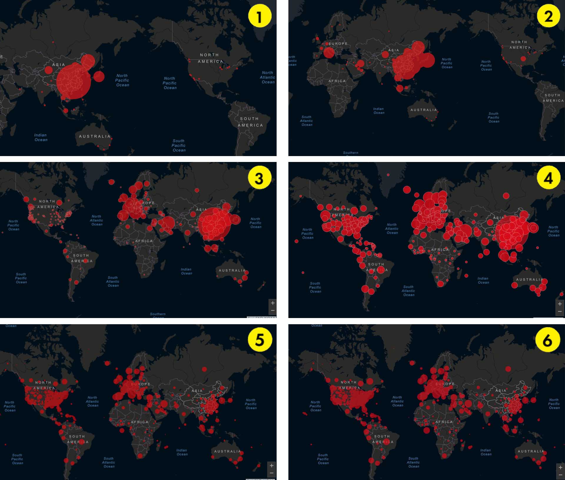 Descubre el mapa interactivo que muestra la evolución del coronavirus en tiempo real