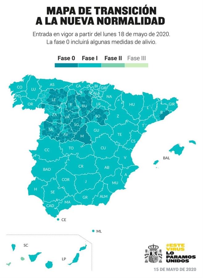 Directo | Toda España pasa a la fase 1, excepto Madrid, Barcelona y algunas zonas de Castilla y León 1