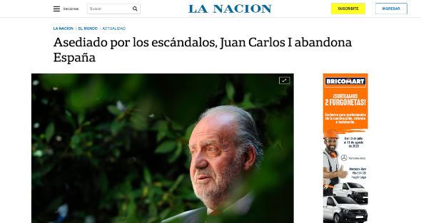 Así recoge la prensa internacional el anuncio del rey Juan Carlos de abandonar España 6