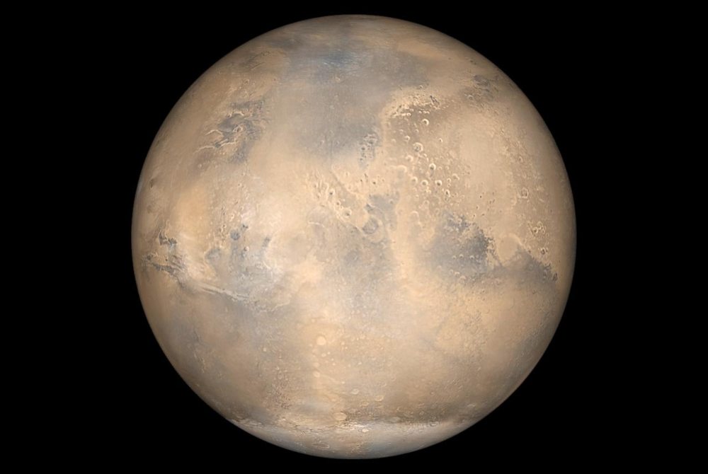 Un equipo de astrónomos descubre lagos de agua líquida bajo el polo sur de Marte