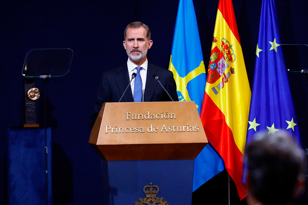 El rey pide en los Princesa de Asturias más entendimiento en defensa del interés nacional