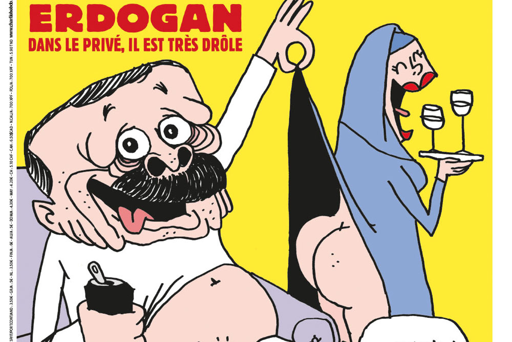 Charlie Hebdo caricaturiza a Erdogan, que amenaza con demandar a los «canallas» de la revista